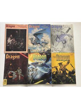 -Dragon Magazines Lot Of 6 Adventure Rol Playing Aid Dungeons & Dragons